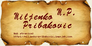 Miljenko Pribaković vizit kartica